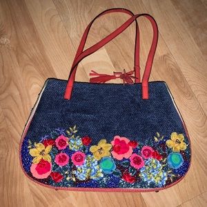 Pat Vini: Vintage Multi-Colored Purse Floral Decor